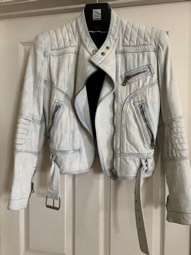 balmain leather jacket replica|pierre balmain denim leather jacket.